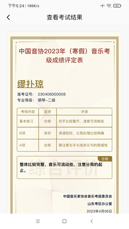 山东音协考级截图4