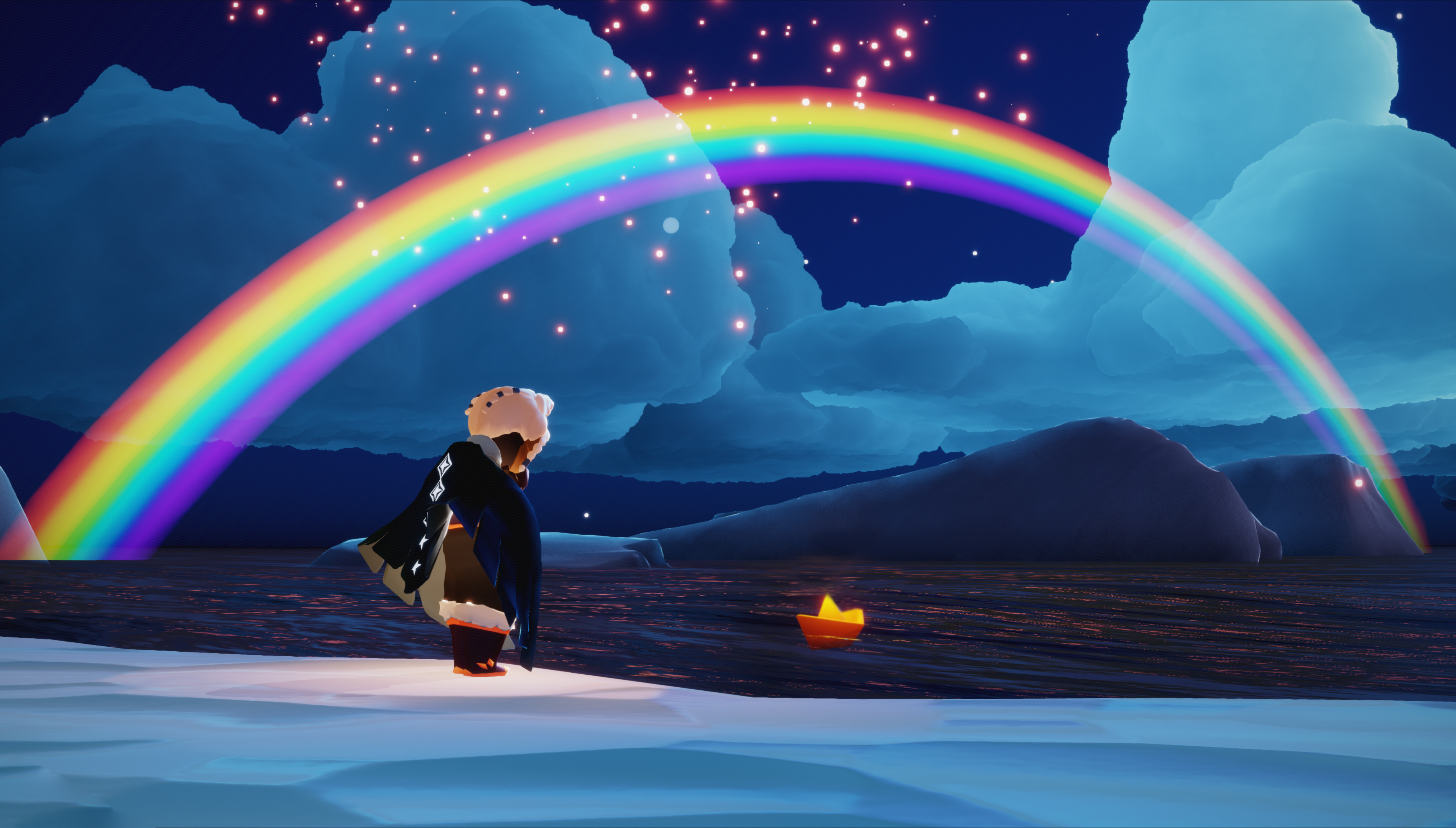 光遇晨岛洞口怎么飞上去