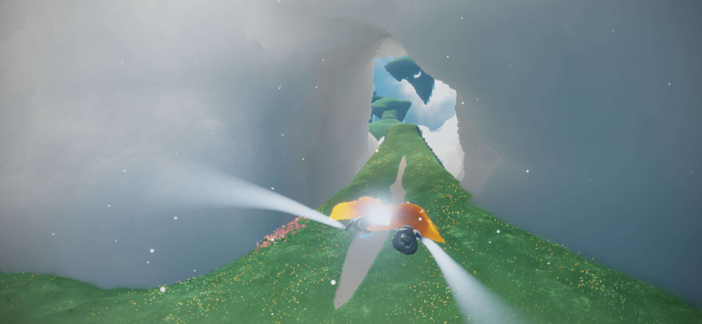 光遇峡谷圆梦村滑行赛道怎么过