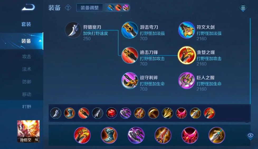 王者荣耀猴子纯暴力出装怎么搭配