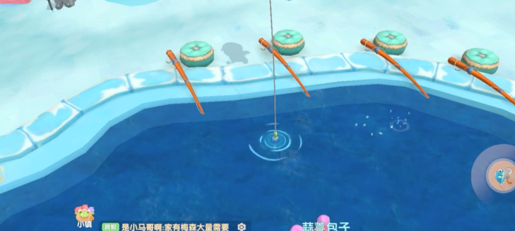 摩尔庄园怎么站在水里