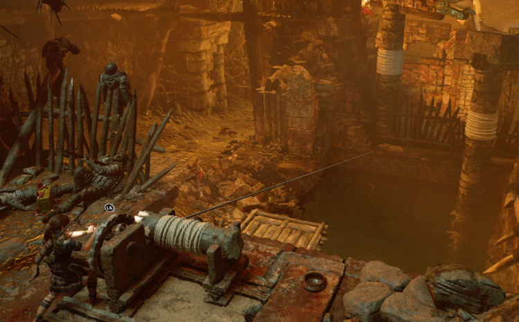 古墓丽影暗影怎么放绳索