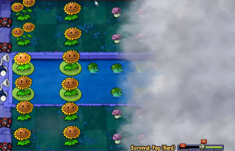 植物大战僵尸浓雾关卡怎么过